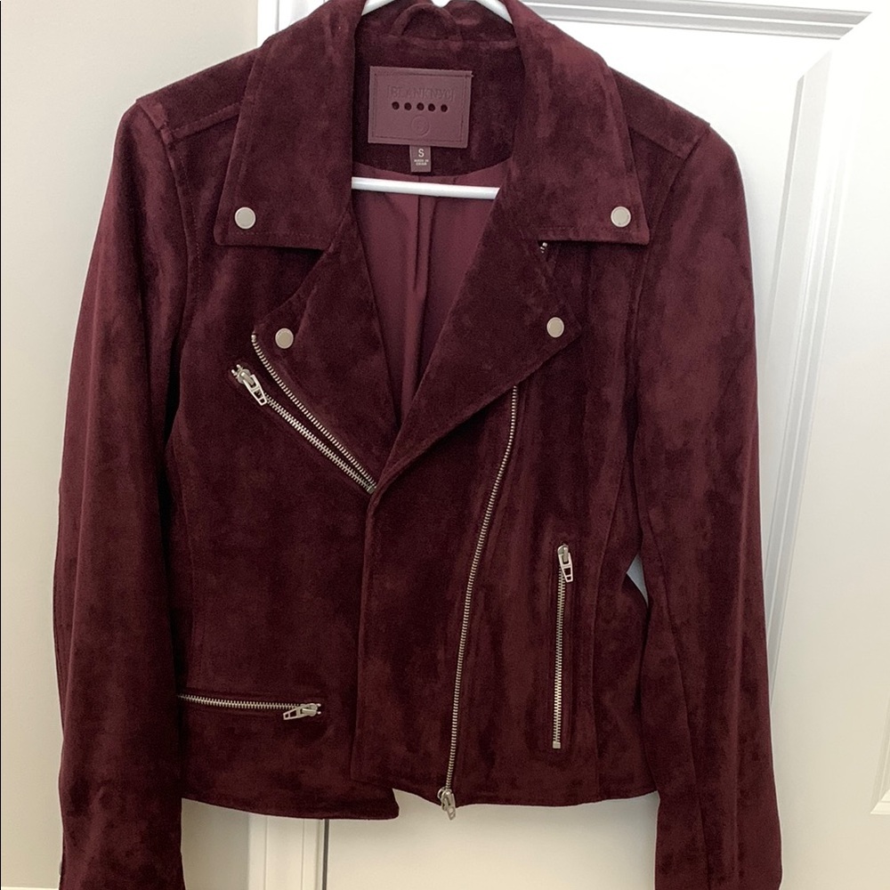 BlankNYC Burgundy Suede Jacket